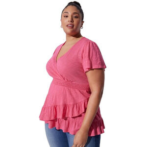 Torrid Cotton 🎀 Faux Wrap Top 🎀 size 2 (2x)